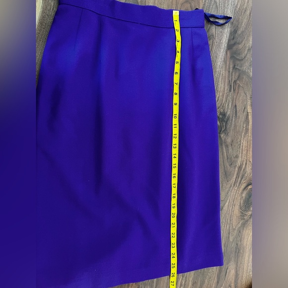 Vintage Gillian 100 % Wool Purple Pencil Skirt Women’s 12 - Picture 9 of 9